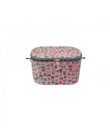 Scatola da cucito ovale 21x31x18 cm ditali da cucito
