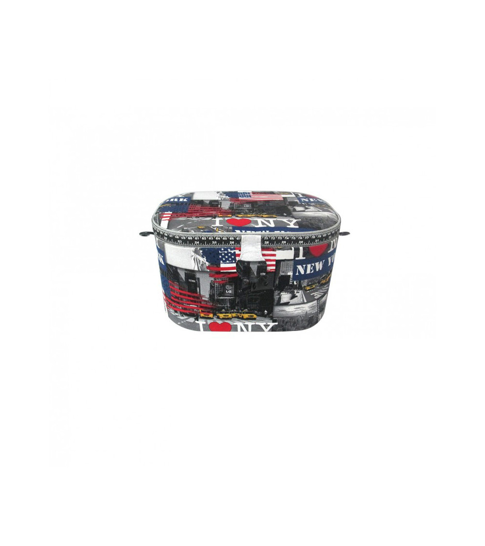 Oval sewing box 21x31x18cm new york