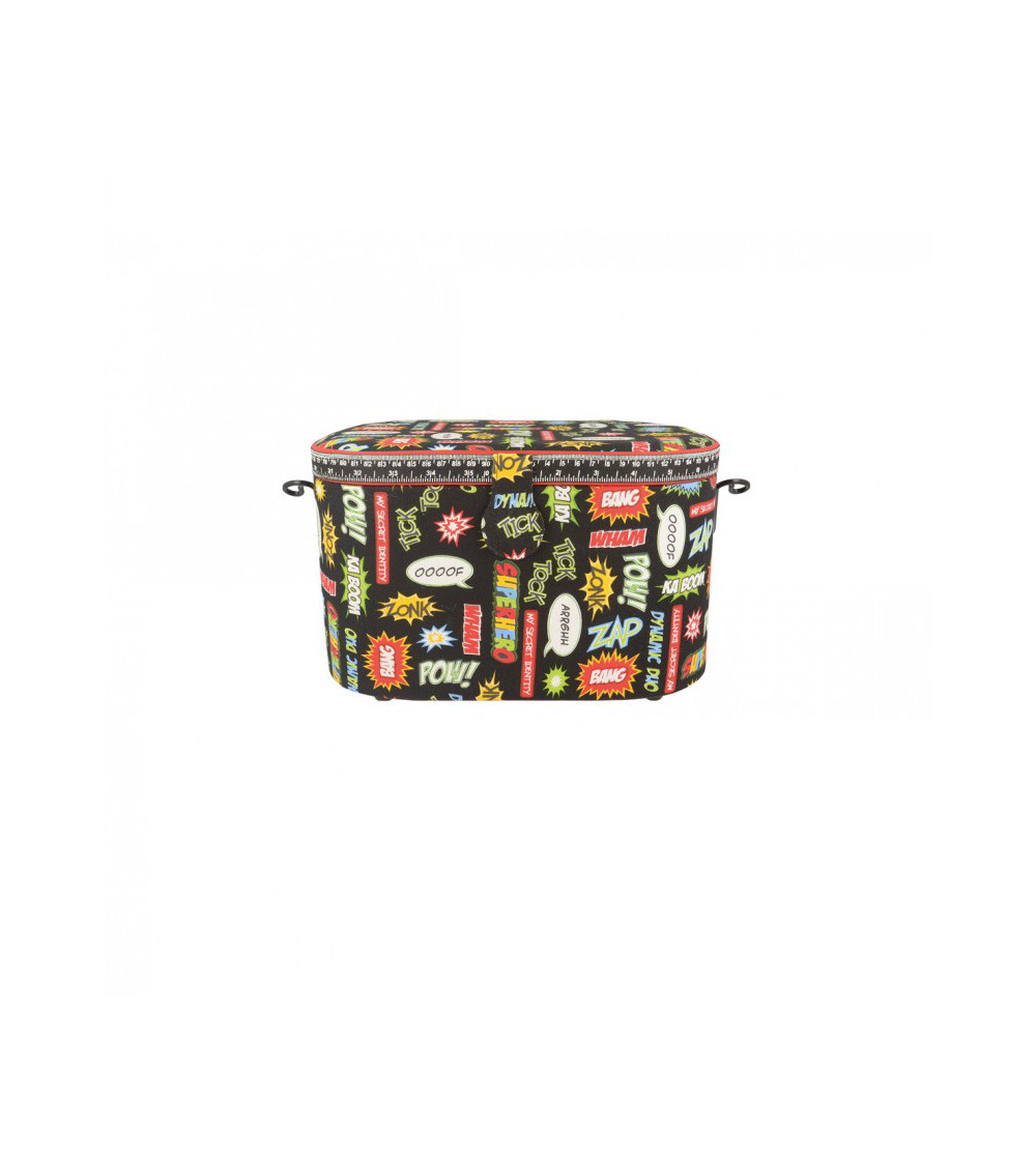 Oval sewing box 21x31x18cm pow bang