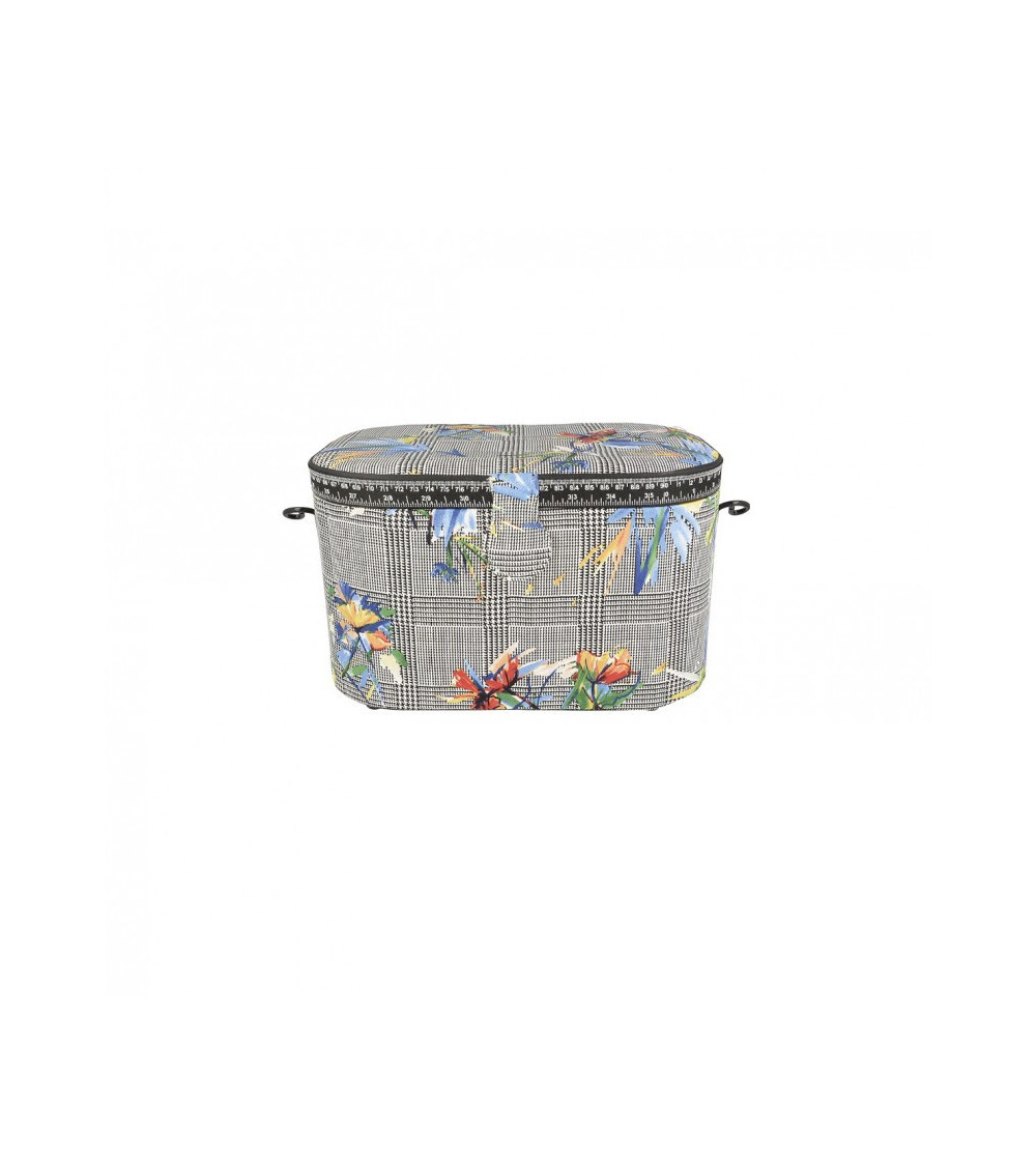 Scatola da cucito ovale 21x31x18 cm tulipano tropico