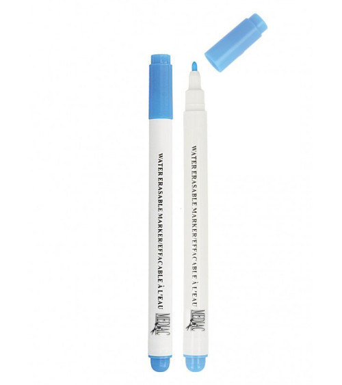 Set of 2 blue water-erasable pens