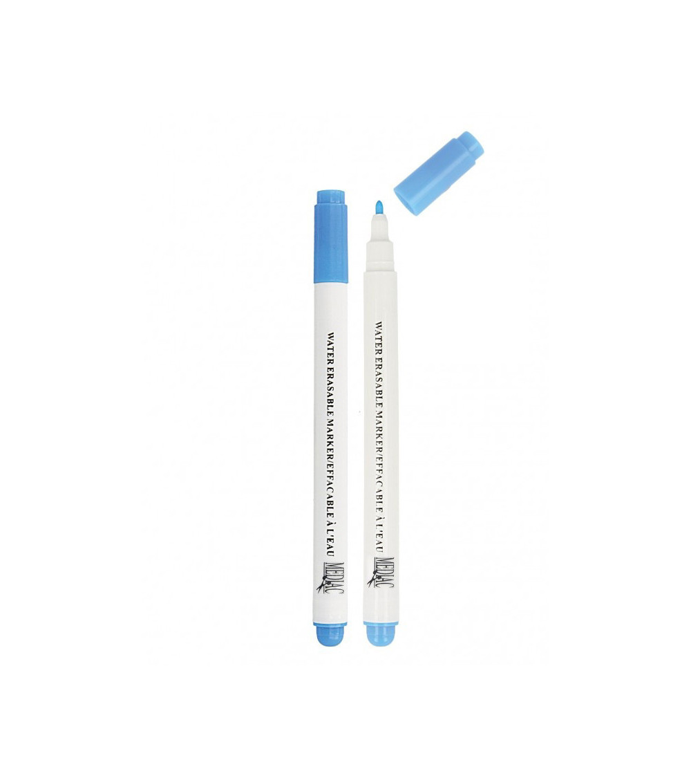 Set of 2 blue water-erasable pens