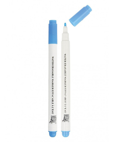 Pack of 2 blue water-erasable pens