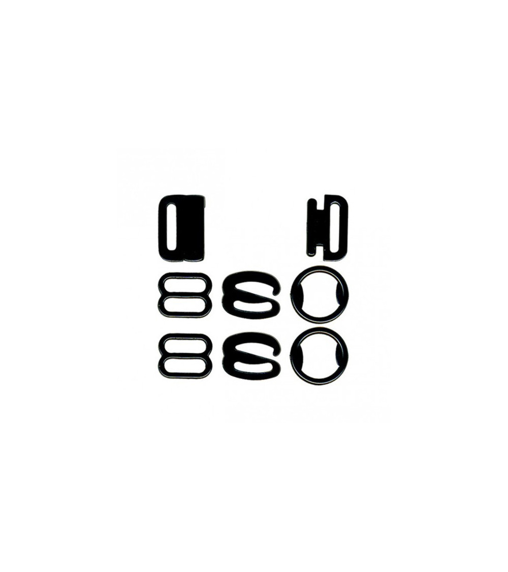 Black bra clips set