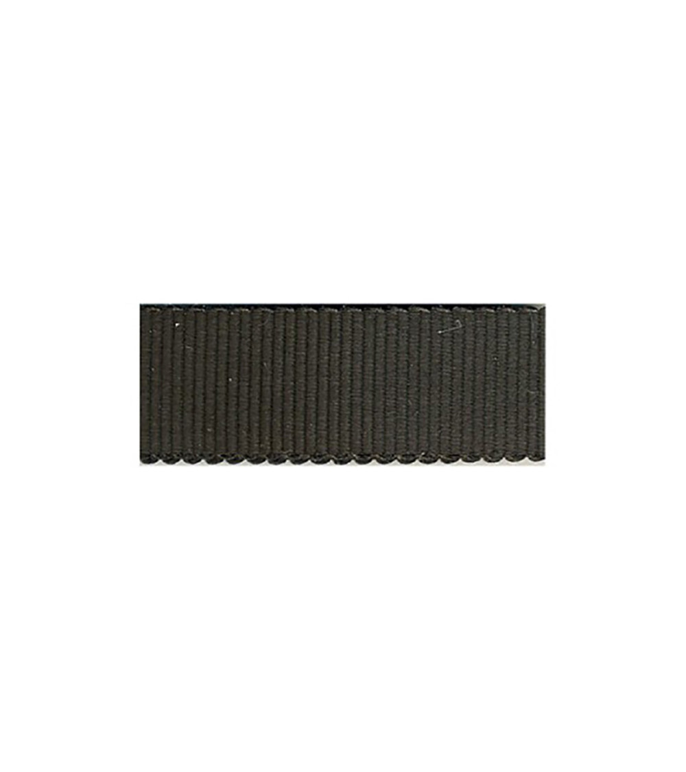 Diskette 25m Gros Grain Petersham 3mm grau schwarz