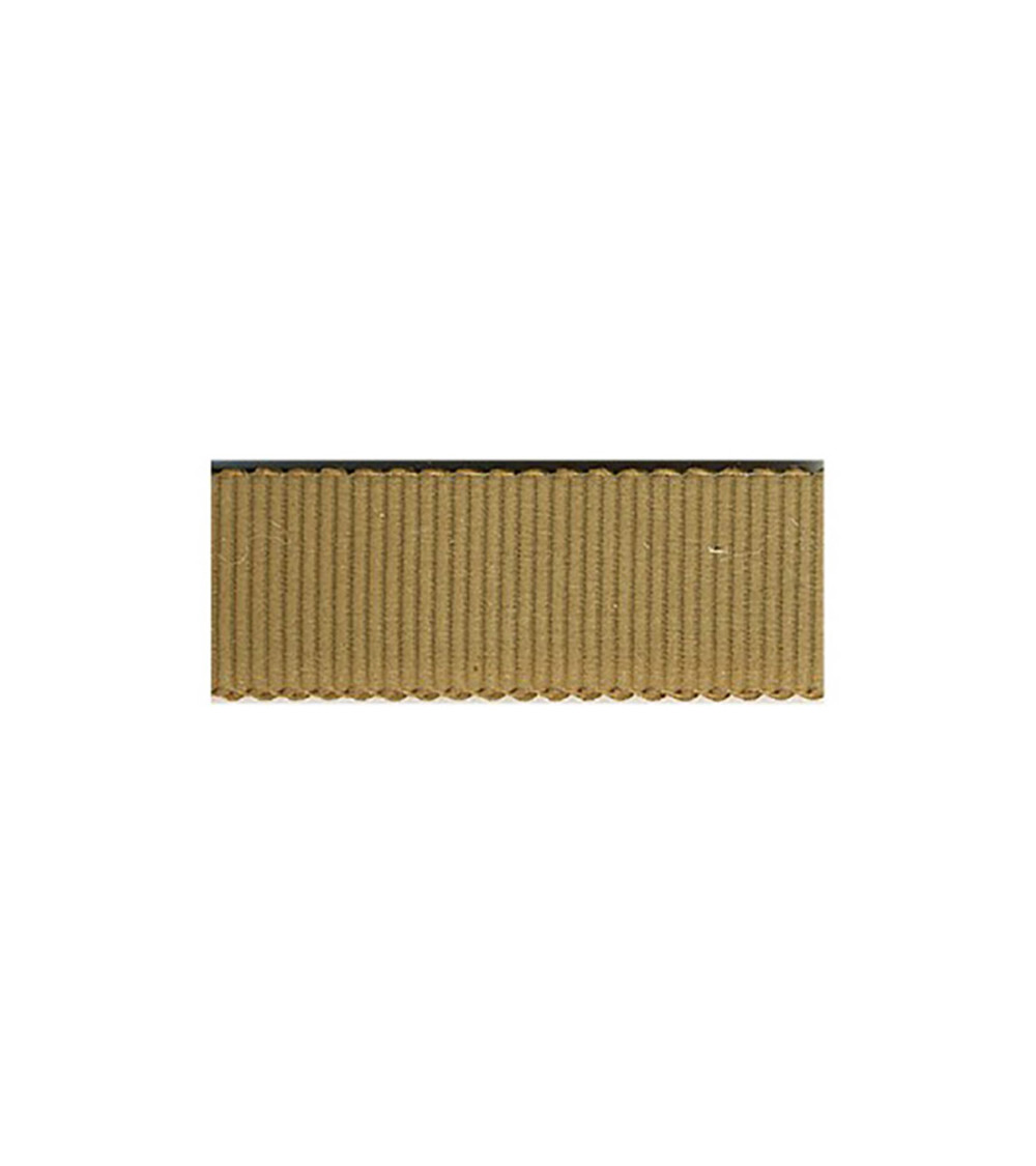 Disquette 25m Gros Grain Petersham 3mm beige fonce