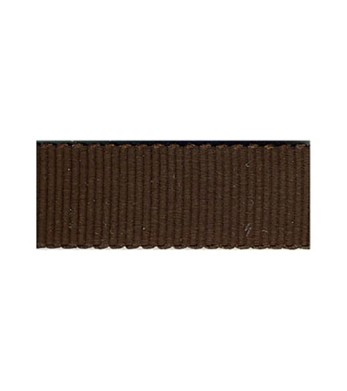 Disquette 25m Gros Grain Petersham 3mm marron fonce