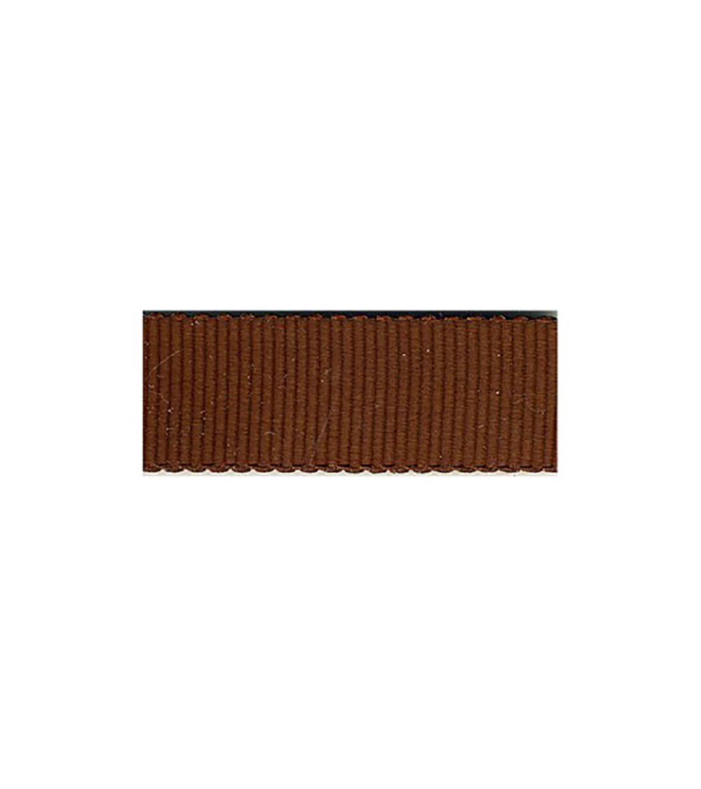 Disquette 25m Gros Grain Petersham 3mm marron