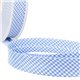 Disquette 25m biais Vichy tissé polyester et coton Bleu