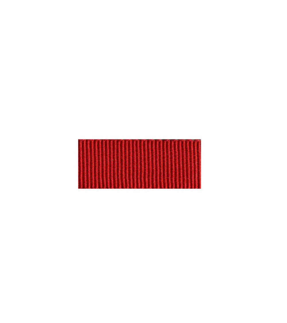 Disquette 25m ruban gros grain coton Rouge