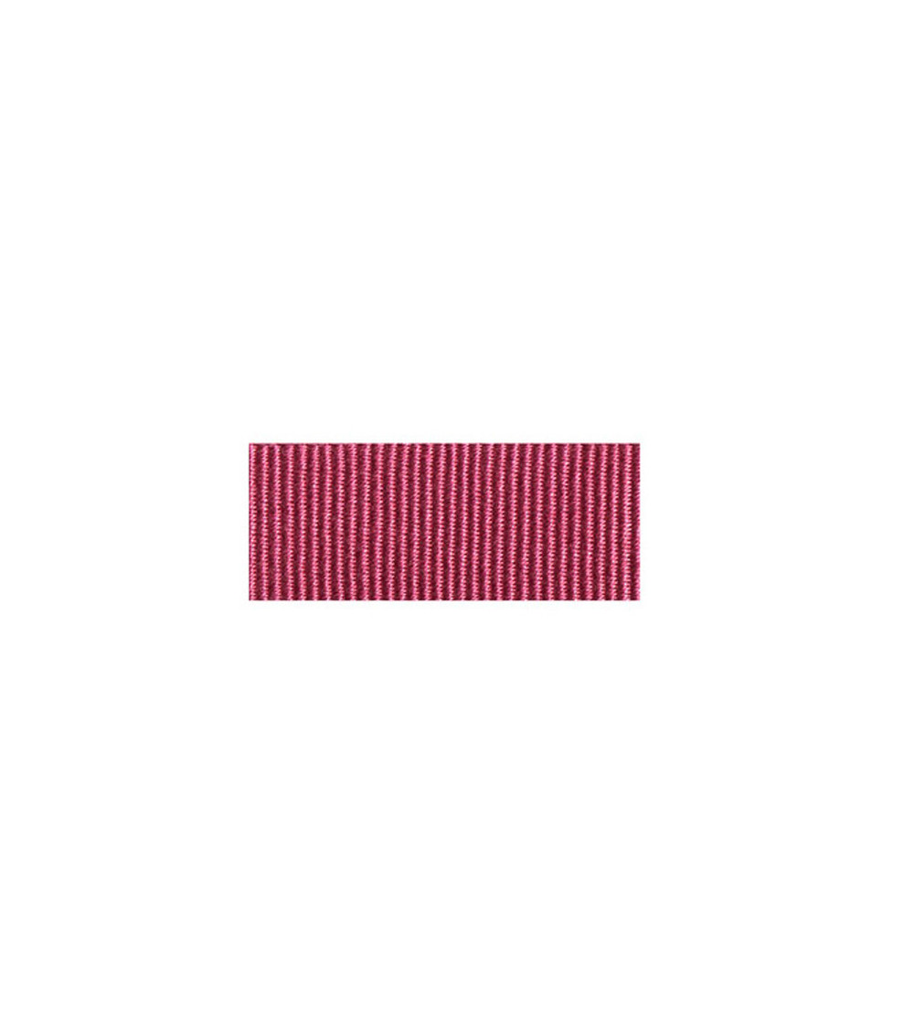 Disquette 25m ruban gros grain coton Fuchsia