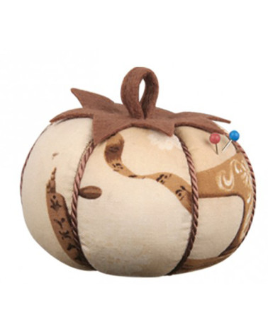 Brown and beige pin holder tomatoes