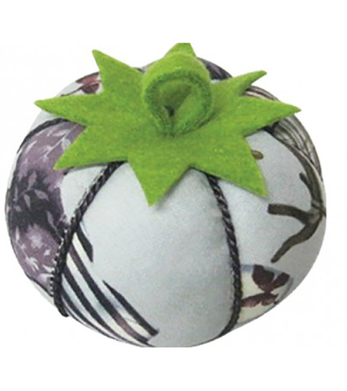 Tomatoes pin holder gray and purple print