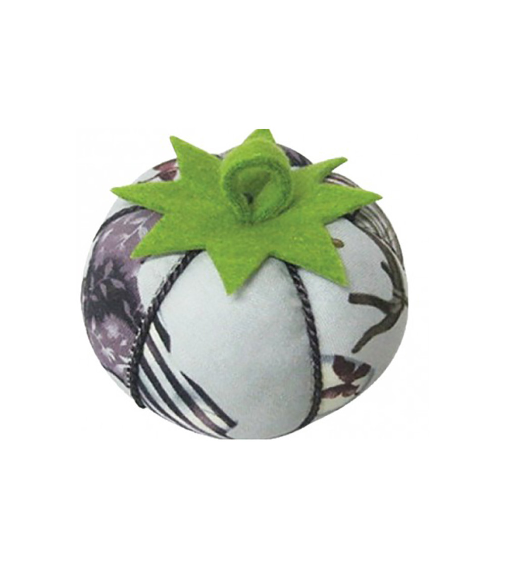 Tomatoes pin holder gray and purple print