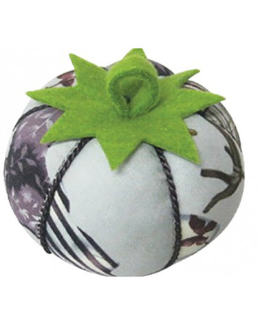 Tomatoes pin holder gray and purple print