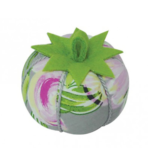 Tomato pins watercolor flowers on gray backgrounds