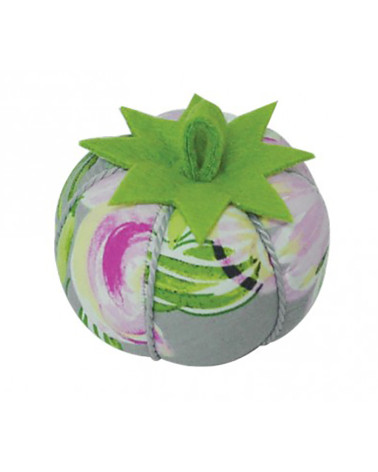 Watercolor flower pin tomatoes on gray background