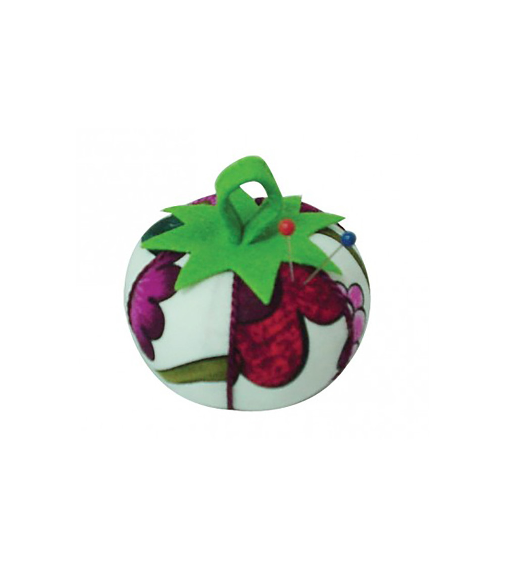 Tomatoes pin holder pink and red flowers