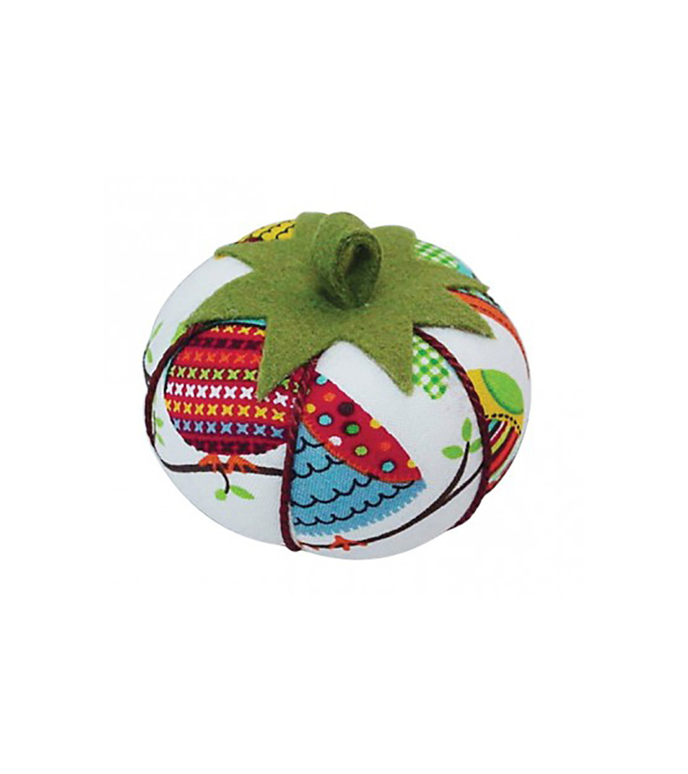 Lustiger Eulen-Anstecknadelhalter mit Tomatenmotiv