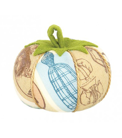 Tomatoes pin holder vintage beige blue