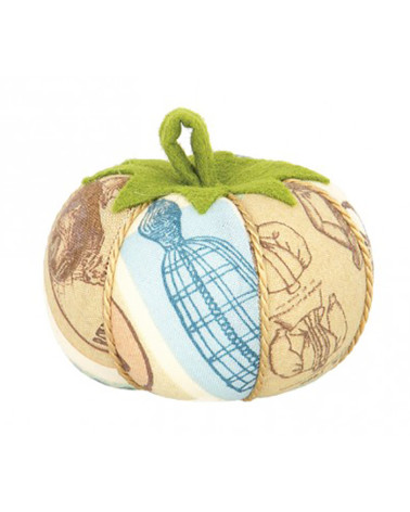 Tomatoes pin holder vintage beige blue