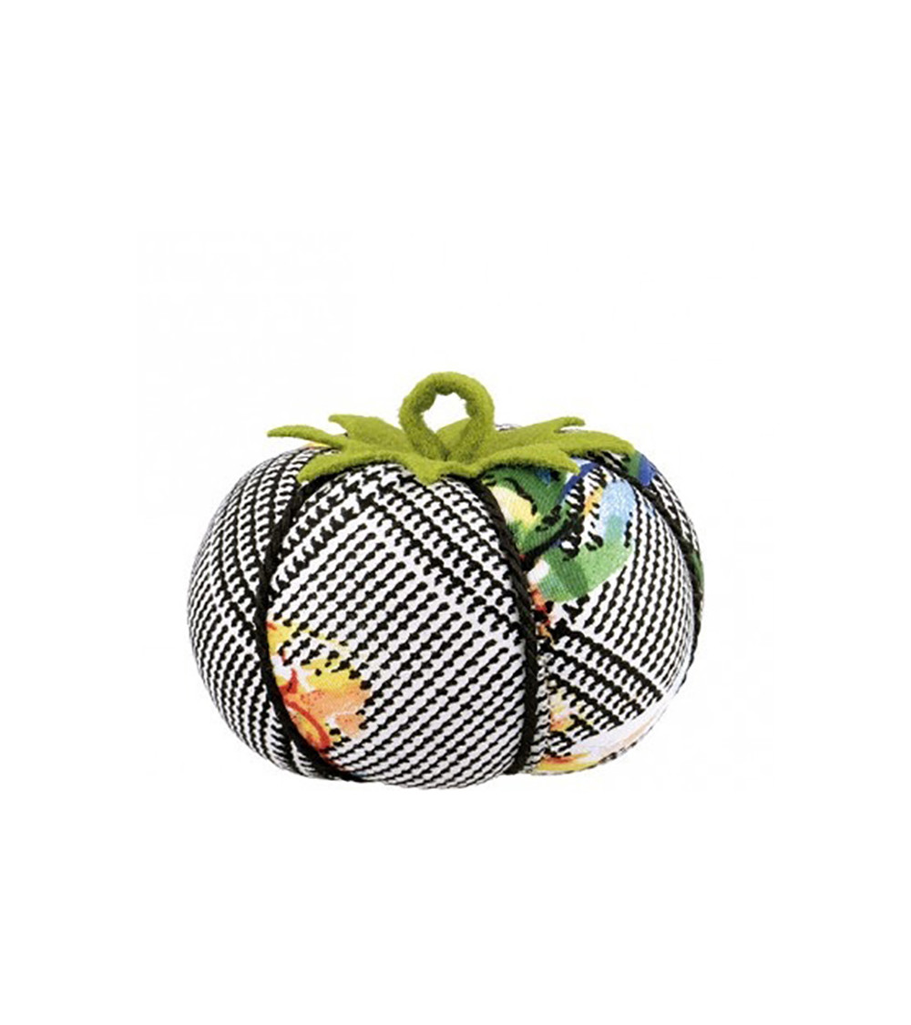Tomato pin holder houndstooth tropical yellow 6cm