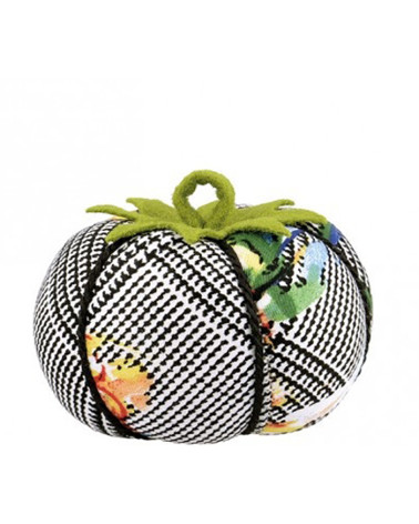 Tomato pin holder houndstooth tropical yellow 6cm