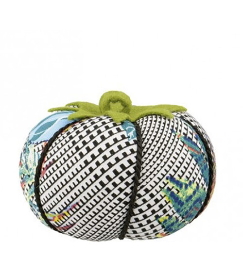 Tomato pin holder houndstooth blue tropics 6cm