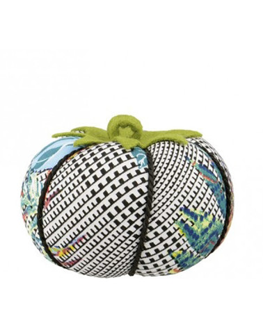 Tomato pin holder houndstooth blue tropics 6cm