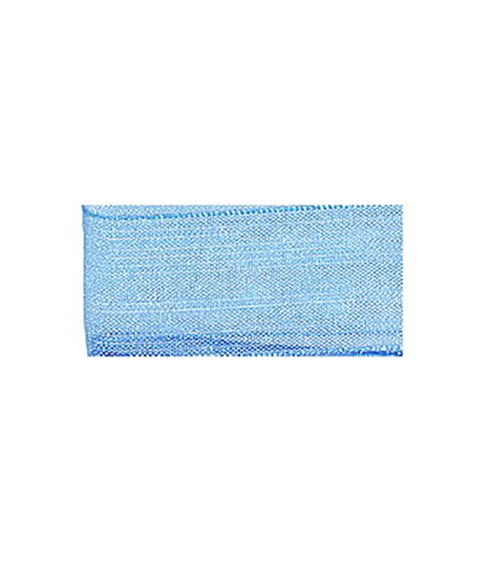 25m muslin ribbon in light blue polyamide