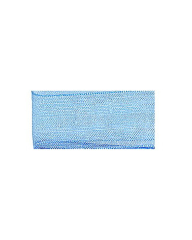 25m muslin ribbon in light blue polyamide