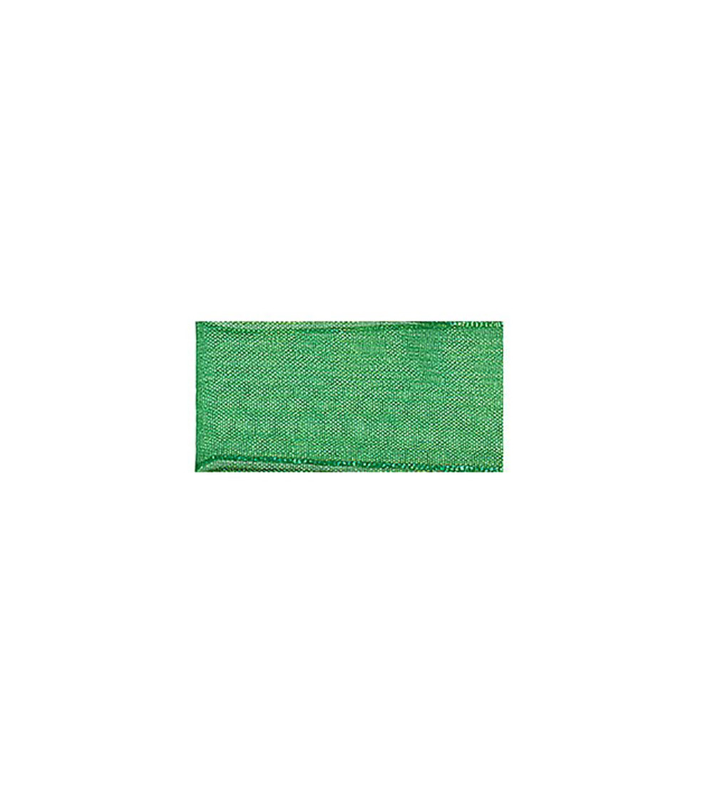 25m muslin ribbon in dark green polyamide
