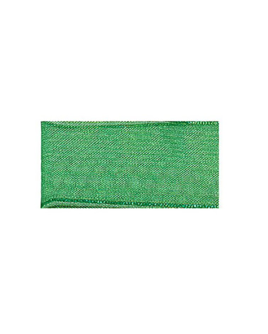 25m muslin ribbon in dark green polyamide
