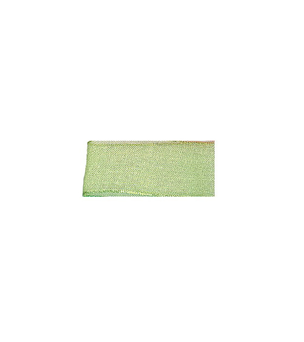 Ruban 25m mousseline en polyamide vert anis