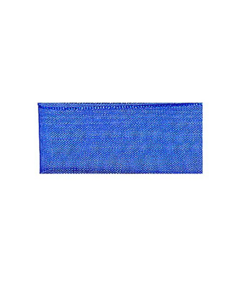 Ruban 25m mousseline en polyamide bleu roy