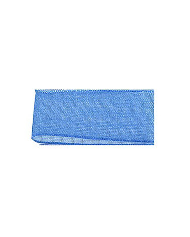 Ruban 25m mousseline en polyamide bleu mer fonce