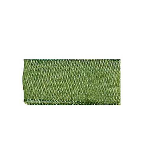 25m muslin ribbon in olive green polyamide