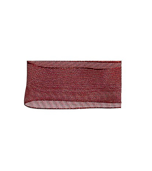 Ruban 25m mousseline en polyamide bordeaux