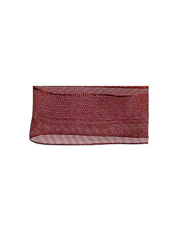 Ruban 25m mousseline en polyamide bordeaux