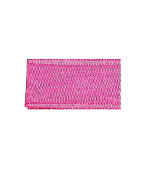 Ruban 25m mousseline en polyamide fuchsia