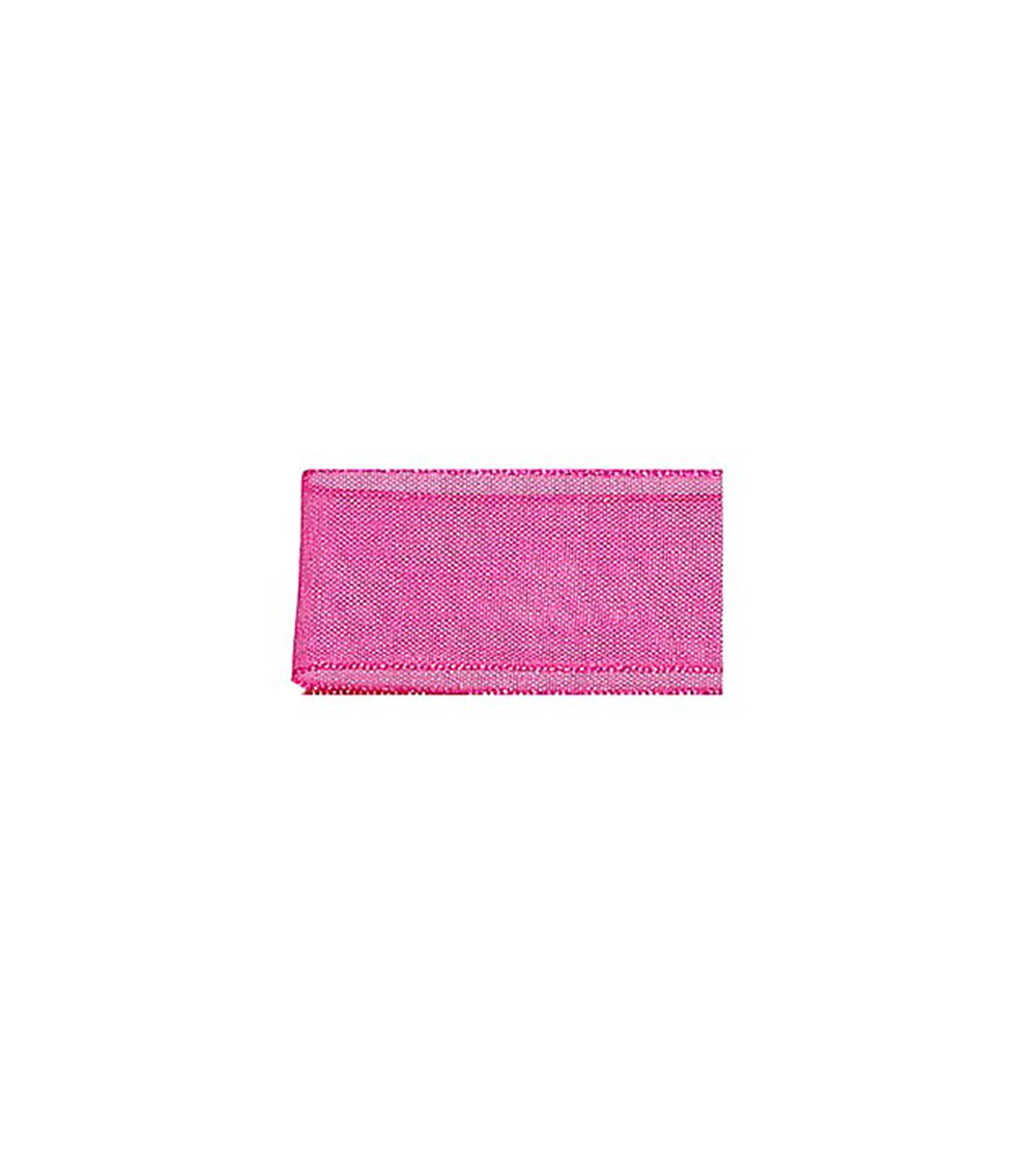 25m muslin ribbon in fuchsia polyamide
