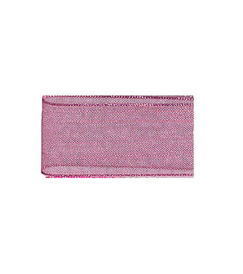 Ruban 25m mousseline en polyamide vieux rose