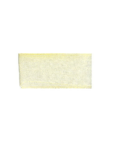 Ruban 25m mousseline en polyamide jaune paille