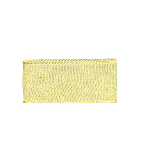 25m muslin ribbon in lemon yellow polyamide