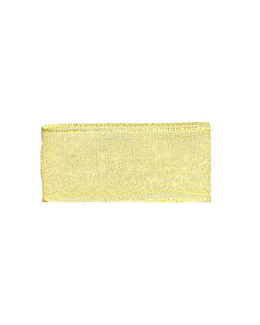 25m muslin ribbon in lemon yellow polyamide