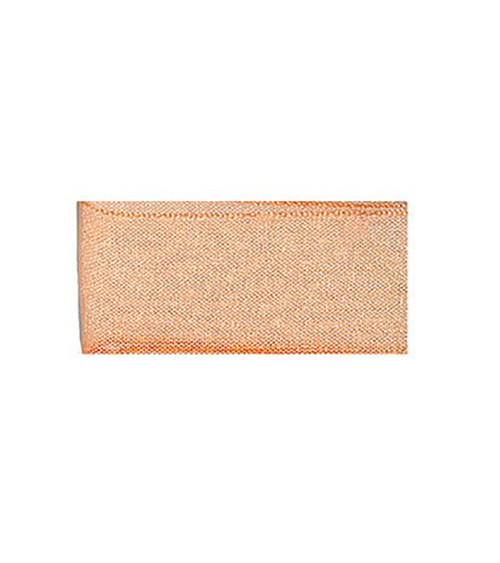 25m muslin ribbon in salmon orange polyamide