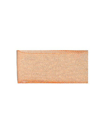 Ruban 25m mousseline en polyamide orange saumon