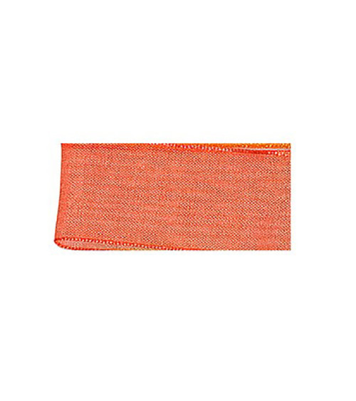 Ruban 25m mousseline en polyamide orange fonce