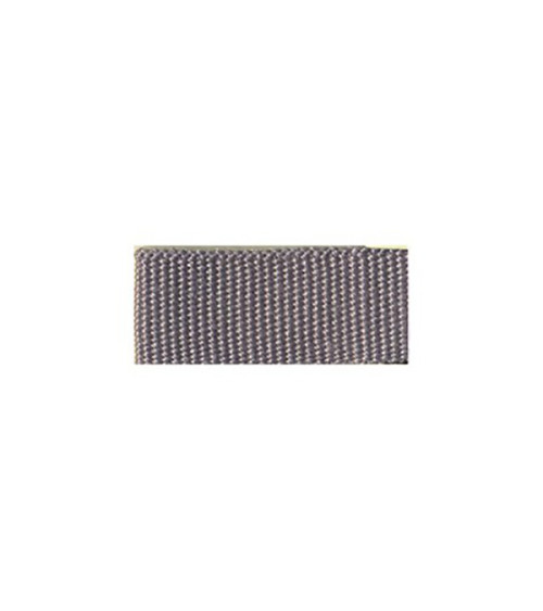 25m reel of gray grosgrain-look braid