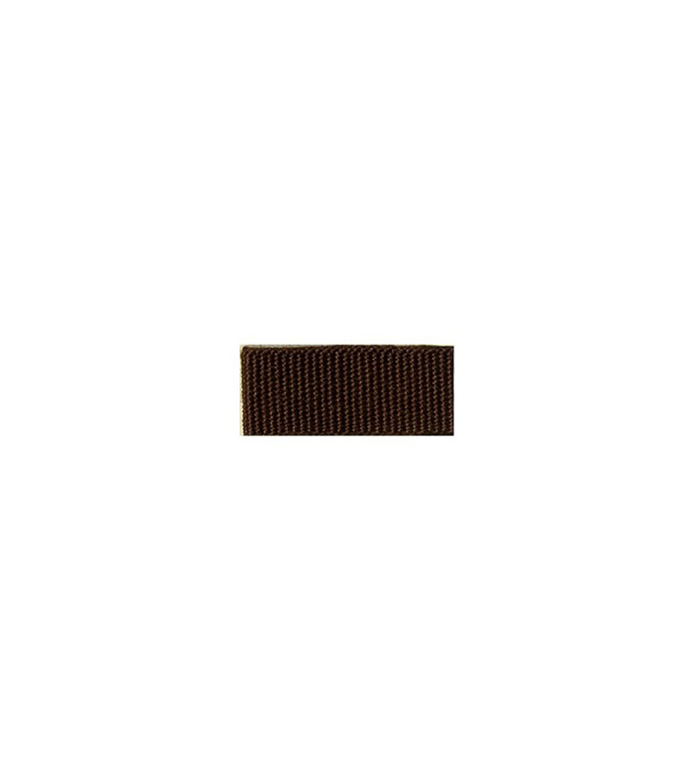 Bobine 25m galon aspect gros grain Marron